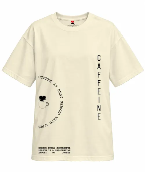 Coffee Is Best Served With Love | Oversized Drop Shoulder Tee | Women