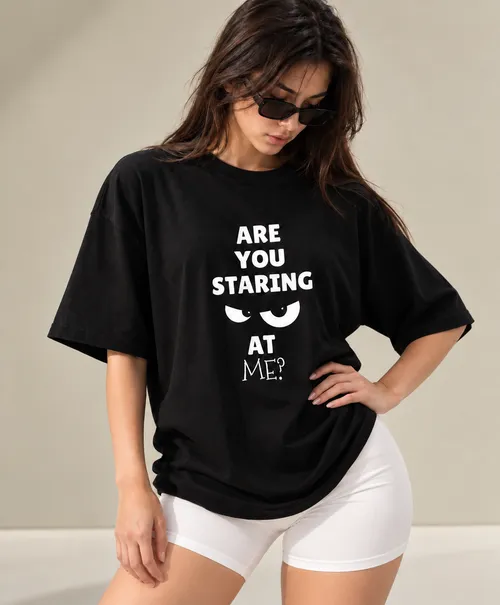 Are You Staring At Me | Oversized Drop Shoulder Tee | Unisex