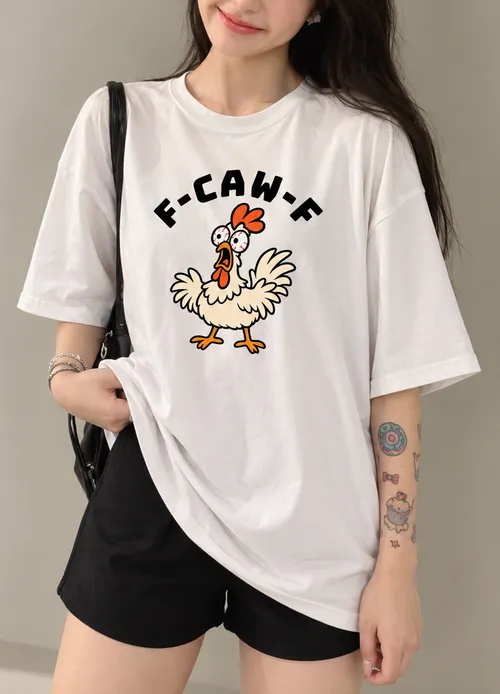 F Caw F | Oversized Drop Shoulder Tee | Unisex