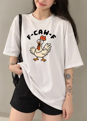 F Caw F | Oversized Drop Shoulder Tee | Unisex