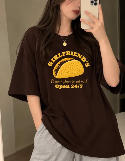 Girlfriend's Taco | Oversized Drop Shoulder Tee | Unisex