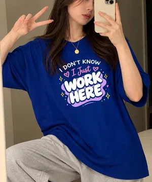 I Just Work Here | Oversized Drop Shoulder Tee | Women