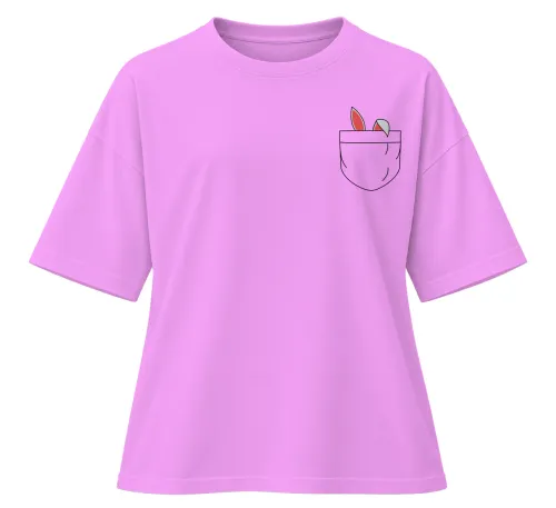 Pocket Bunny | Oversized Drop Shoulder Tee