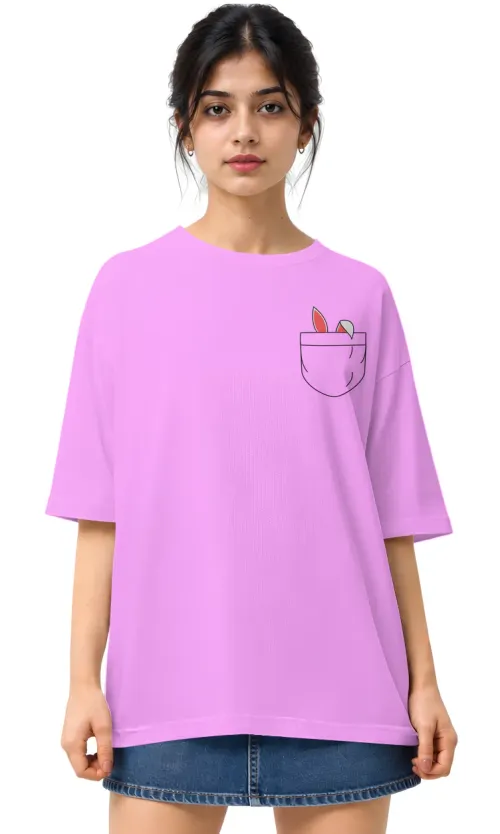 Pocket Bunny | Oversized Drop Shoulder Tee
