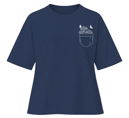 Pocket Flowers | Oversized Drop Shoulder Tee