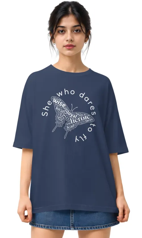 She Who Dares To Fly | Oversized Drop Shoulder Tee