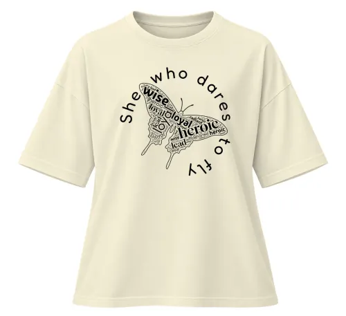 She Who Dares To Fly | Oversized Drop Shoulder Tee