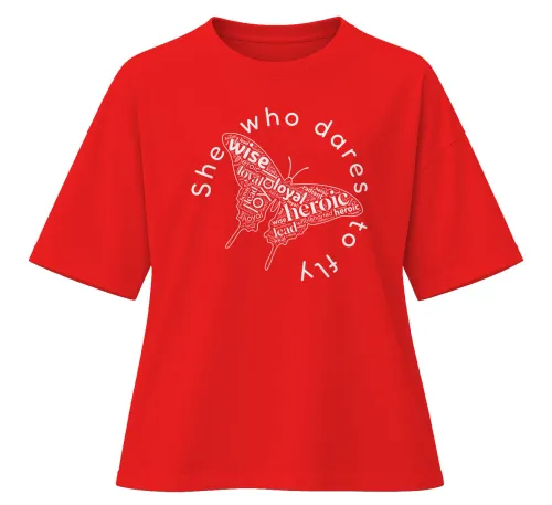 She Who Dares To Fly | Oversized Drop Shoulder Tee