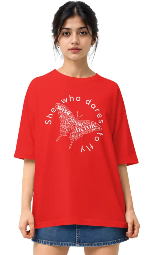 She Who Dares To Fly | Oversized Drop Shoulder Tee