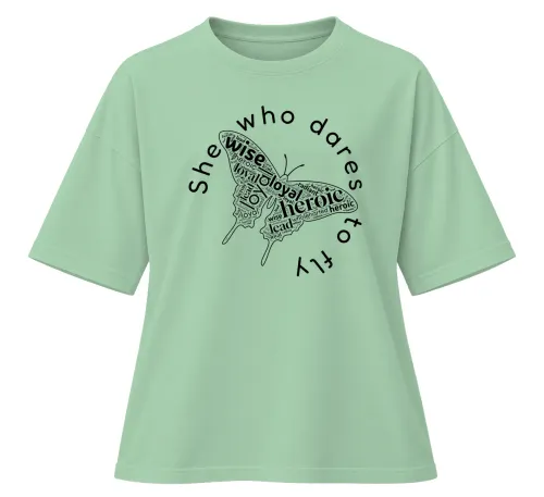 She Who Dares To Fly | Oversized Drop Shoulder Tee