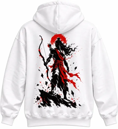 Lord Rama - The Ramayana | Oversized Cotton Hoodie | Women